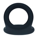Double O Silicone Cockring - L - Black - 6