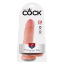 Realistyczne dildo 7 Inch with Balls Light z przyssawką i jądrami, 17,8 cm - 5