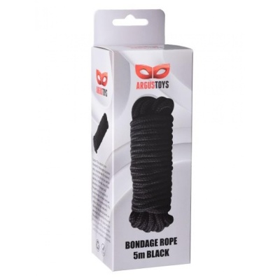 Black Bondage Rope 5m - 1 2