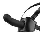 Regulowany Harness Nagłowny Head Strap-On Black - Otwór Montażowy, PU i Żelazo, 81 cm - 4