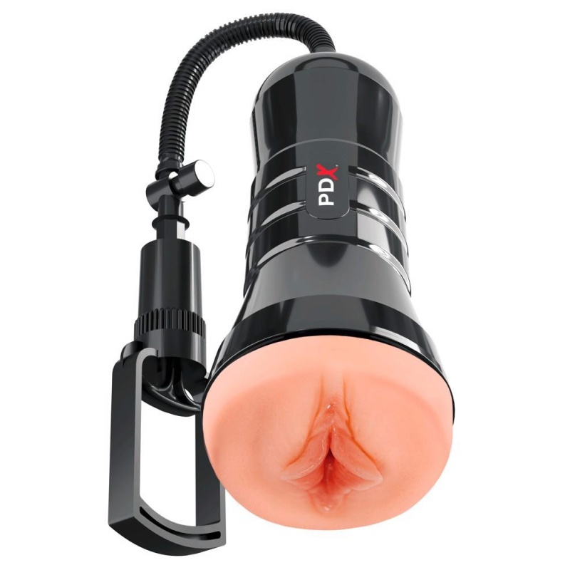 Masturbator Super Sucker XXL Light – regulowana pompa próżniowa, długość 27,3 cm - 2