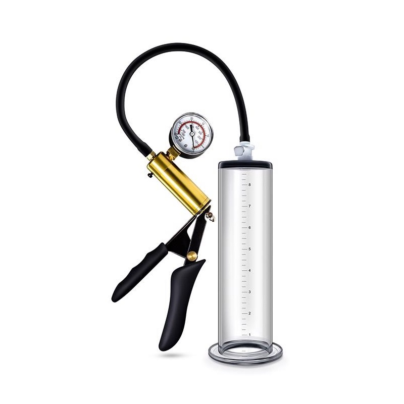 Pompa próżniowa do penisa Performance VX6 z manometrem mmHg i mosiężnym pistoletem, cylinder 22,8 cm - 2