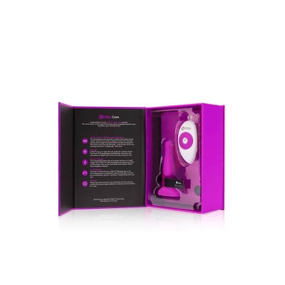 Korek analny Novice Plug Fuchsia - wibrujący, zdalnie sterowany, silikonowy, 8,5 cm - 1