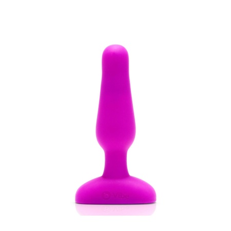 Korek analny Novice Plug Fuchsia - wibrujący, zdalnie sterowany, silikonowy, 8,5 cm - 2