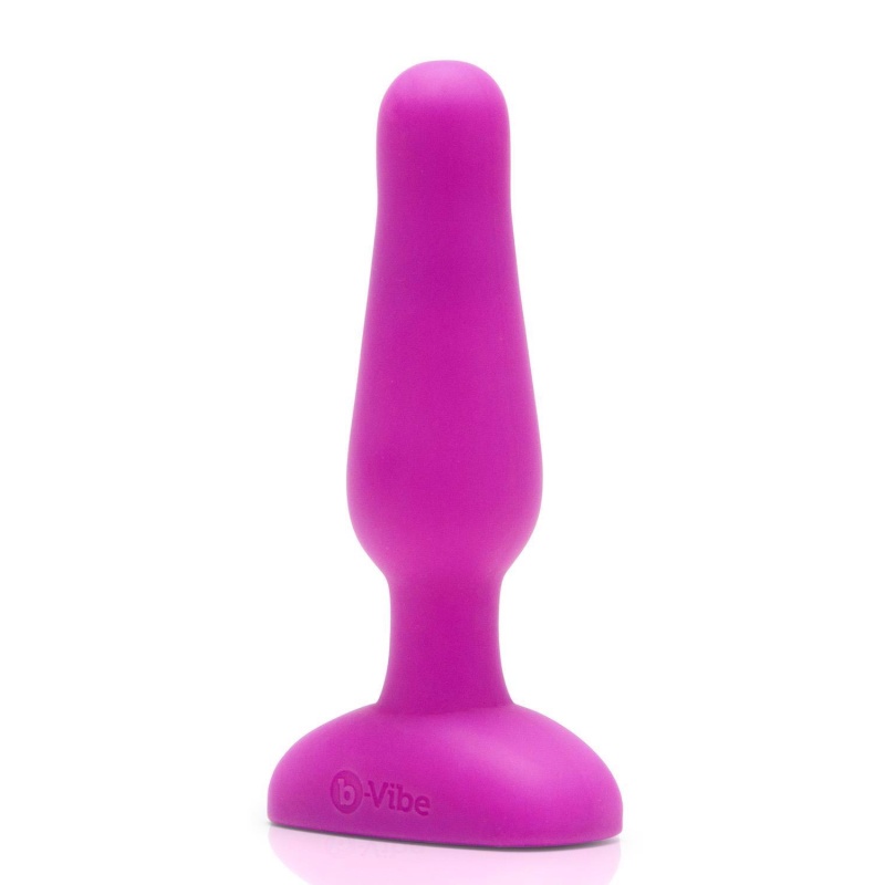 Korek analny Novice Plug Fuchsia - wibrujący, zdalnie sterowany, silikonowy, 8,5 cm - 3