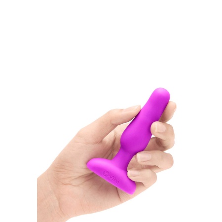 Korek analny Novice Plug Fuchsia - wibrujący, zdalnie sterowany, silikonowy, 8,5 cm - 5