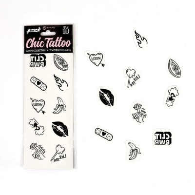 SET of 10 TEMPORARY TATTOOS - CANDY COLLECTION - 1
