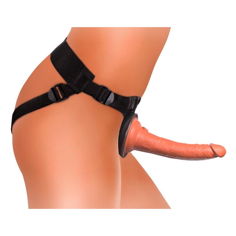 Zestaw strap-on Elite Comfy Silicone B Dock Kit z dildem 21 cm, silikon podwójnej gęstości, regulacja 61–137 cm - 3