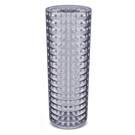 Masturbator Strokez Clear TPE o żebrowanej strukturze, otwarty, 13,9 cm - 2