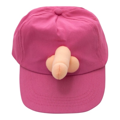 Różowa czapka imprezowa z pluszowym penisem na wieczór panieński - 1