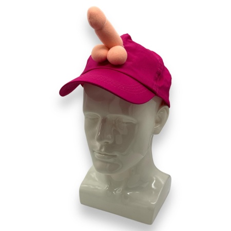 Różowa czapka imprezowa z pluszowym penisem na wieczór panieński - 7