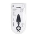 Silicone Anal Plug with Loop - M - Black - 3