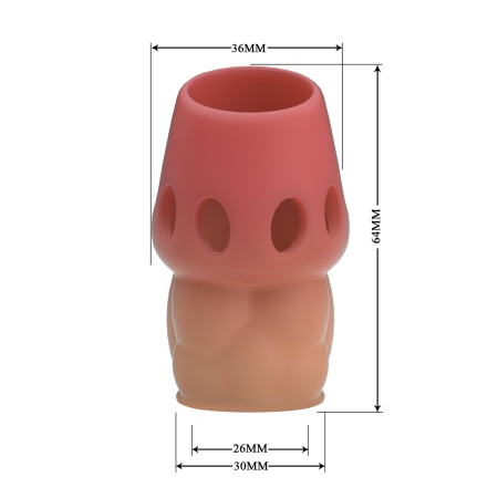 Nakładka na penisa Oscar z TPR zwiększająca obwód, 12 cm - 8