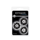 Renegade Dyno Rings Black - zestaw 3 teksturowanych pierścieni erekcyjnych z TPE, Ø wewn. 1,9 cm - 1
