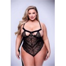 SEXY STRAPPY LACE TEDDY BLACK, QUEEN - 2