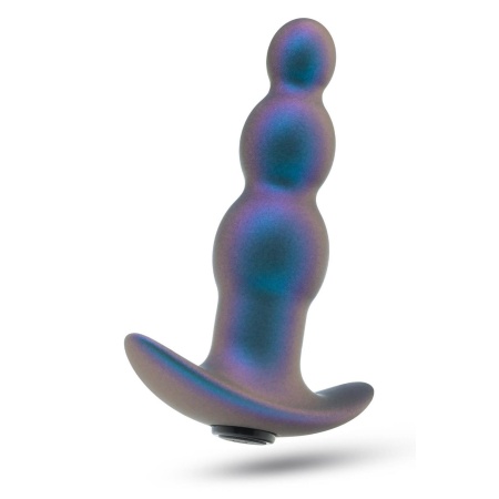 Korek analny Matrix Expedition Plug Lunar Blue - wibrujący, trójkulowy, silikon platynowany Puria®, 12 cm - 3