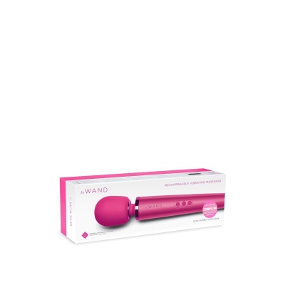Rechargeable Magenta - masażer typu wand z silikonową głowicą 6,2 cm, długość 34 cm - 1