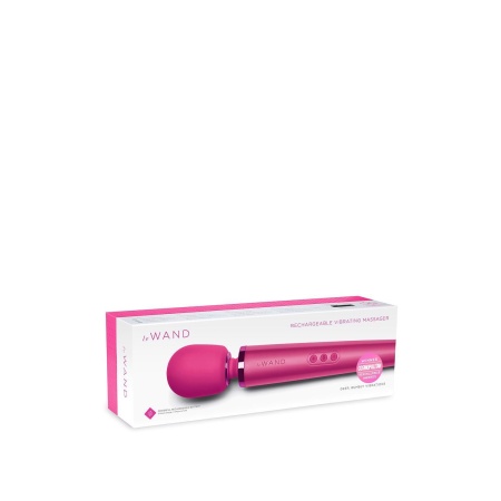 Rechargeable Magenta - masażer typu wand z silikonową głowicą 6,2 cm, długość 34 cm - 1