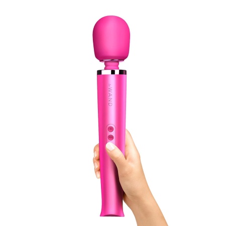 Rechargeable Magenta - masażer typu wand z silikonową głowicą 6,2 cm, długość 34 cm - 2