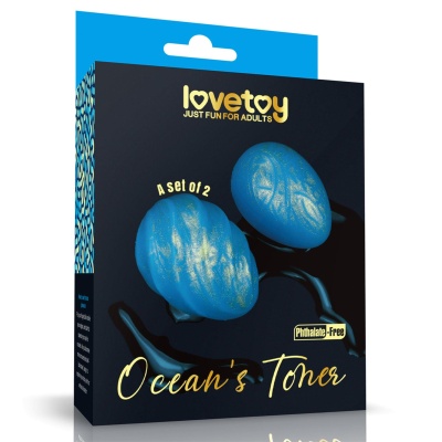 Jajeczka do ćwiczeń mięśni dna miednicy Ocean's Toner 2 szt. (3,45 cm i 4,06 cm) - 1