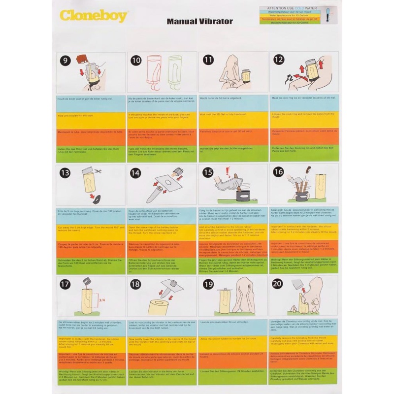 Wibrator silikonowy Cloneboy DIY – zestaw do wykonania odcisku penisa do 20 cm długości i 4 cm średnicy - 6