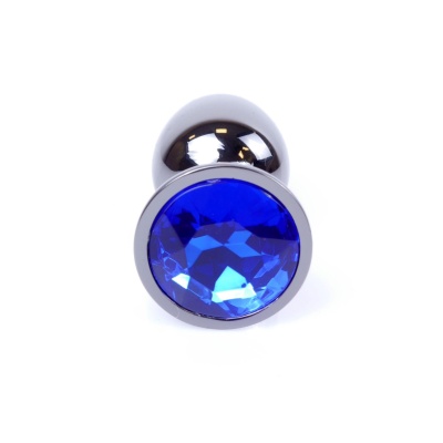 MyLove Toys - Jewellery Dark Silver PLUG- Dark Blue - 1 2