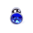 Biżuteria analna Dark Silver Plug - stal nierdzewna, kulisty korpus 2,7 cm, długość całkowita 7 cm - 2