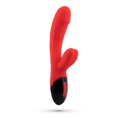 Wibrator króliczek Dare Dong 20 cm z serduszkowym stymulatorem łechtaczki - 1