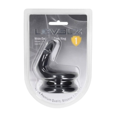 Wide Double O Silicone Cockring - L - Black - 1 2