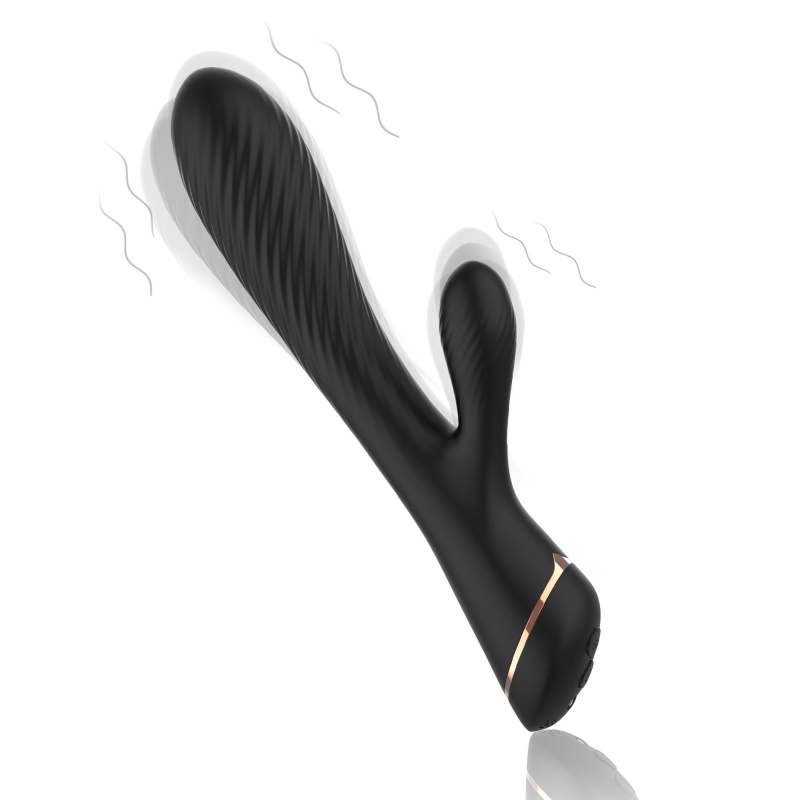 Stymulator króliczek Hare Black - 9 funkcji wibracji, silikon medyczny, wodoodporność wymiary: brak danych producenta - 1