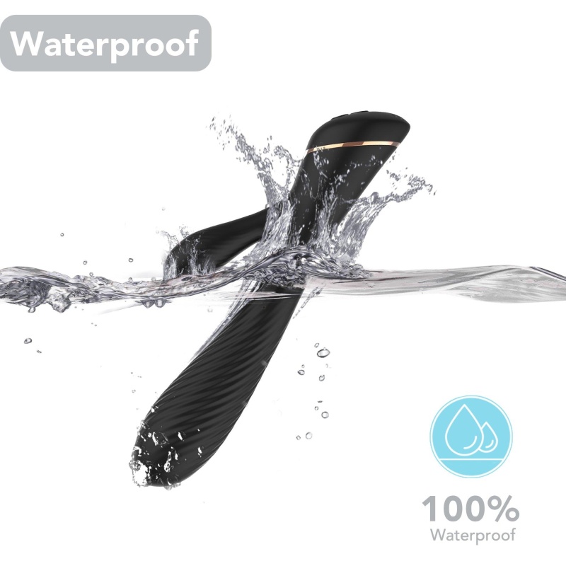 Stymulator króliczek Hare Black - 9 funkcji wibracji, silikon medyczny, wodoodporność wymiary: brak danych producenta - 3