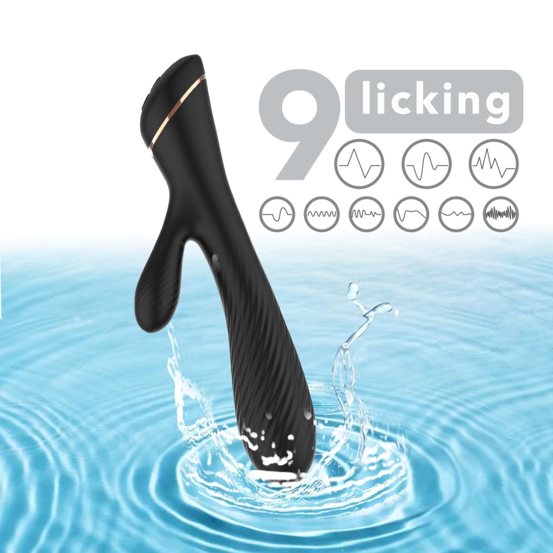Stymulator króliczek Hare Black - 9 funkcji wibracji, silikon medyczny, wodoodporność wymiary: brak danych producenta - 6
