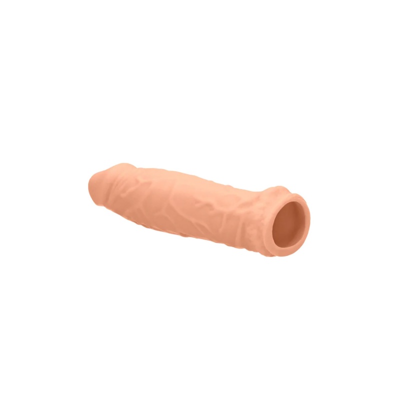 Nakładka na penisa Real Rock - realistyczna struktura, Skin TPE, długość 16 cm - 5