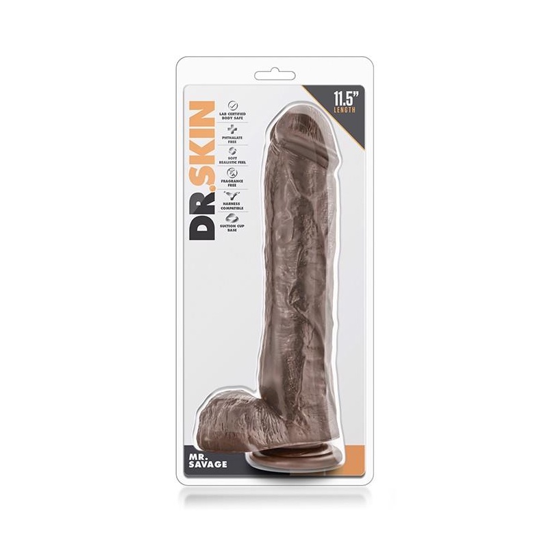 DR. SKIN MR. SAVAGE 11.5INCH DILDO - 1