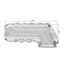 Nakładka na penisa Clear Long teksturowana, 12,75 cm - 7