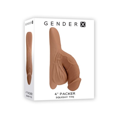 GENDER X 4INCH PACKER, MOCCA FLESH - 1
