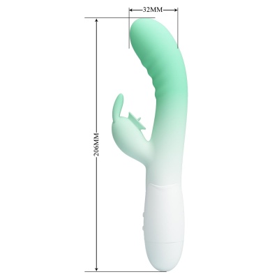 Wibrator króliczek Cerberus z podwójną stymulacją, 20 cm - 1 2