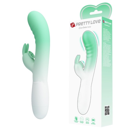 Wibrator króliczek Cerberus z podwójną stymulacją, 20 cm - 11