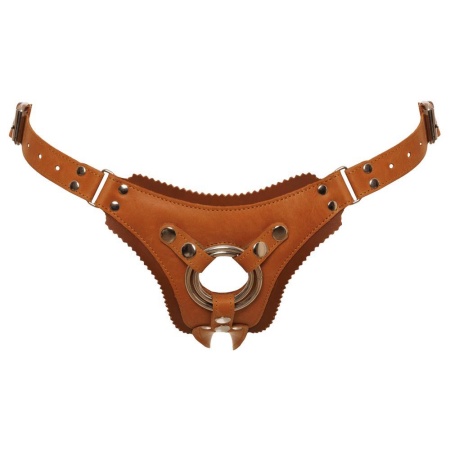 Leather StrapOn natural 2XL - 6