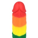 Dildo Prider 17,8 cm Tęczowy z Przyssawką - 5