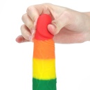 Dildo Prider 17,8 cm Tęczowy z Przyssawką - 7