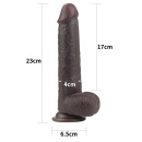Dildo z ruchomą skórą Sliding Skin 22,9 cm czarne - 2