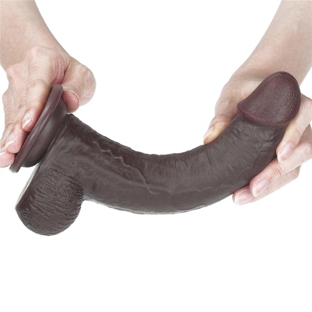 Dildo z ruchomą skórą Sliding Skin 22,9 cm czarne - 4