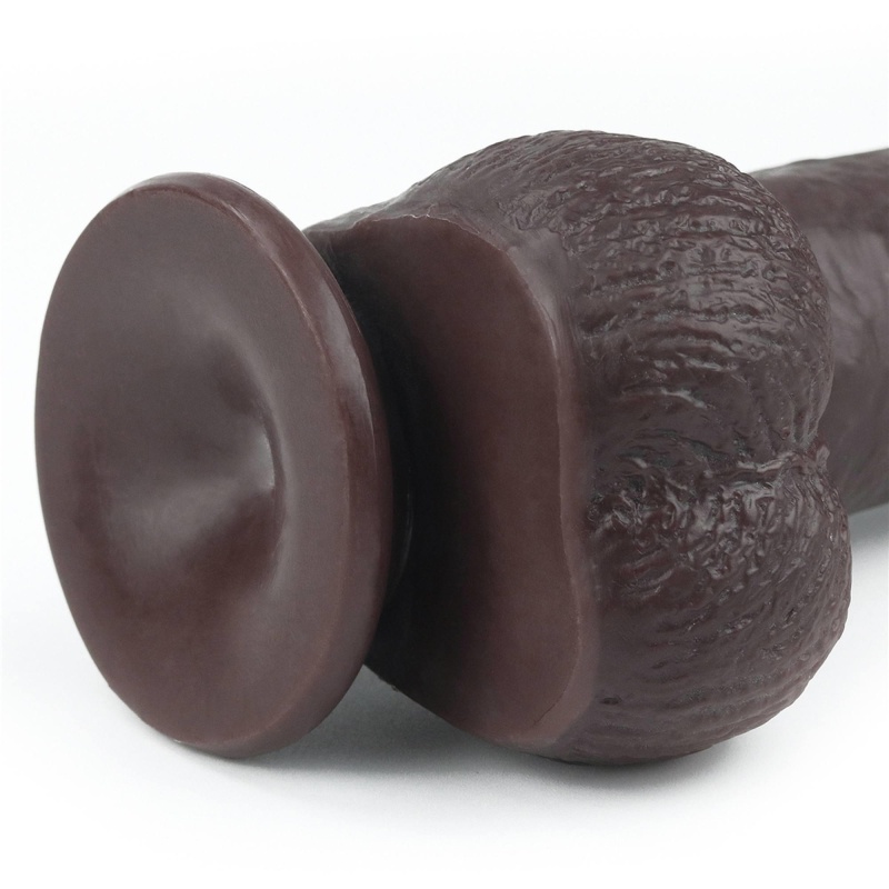Dildo z ruchomą skórą Sliding Skin 22,9 cm czarne - 6