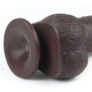 Dildo z ruchomą skórą Sliding Skin 22,9 cm czarne - 6
