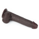 Dildo z ruchomą skórą Sliding Skin 22,9 cm czarne - 8