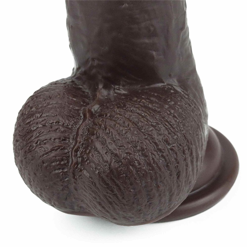Dildo z ruchomą skórą Sliding Skin 22,9 cm czarne - 10