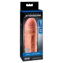 Nakładka na penisa FXT Mega 1″ Extension Flesh – poduszkowana końcówka, wydłużenie 2,5 cm, długość 17,7 cm, średnica 4,8 cm - 1