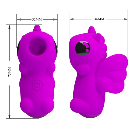 Wibrator na palec Magic Unicorn 7,5 cm - 10 trybów opukiwania - 10