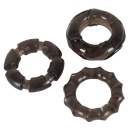 Elastyczne pierścienie na penisa Stretchy Cock Rings smoke z TPE, 3 szt., Ø 2,4–2,6 cm - 2